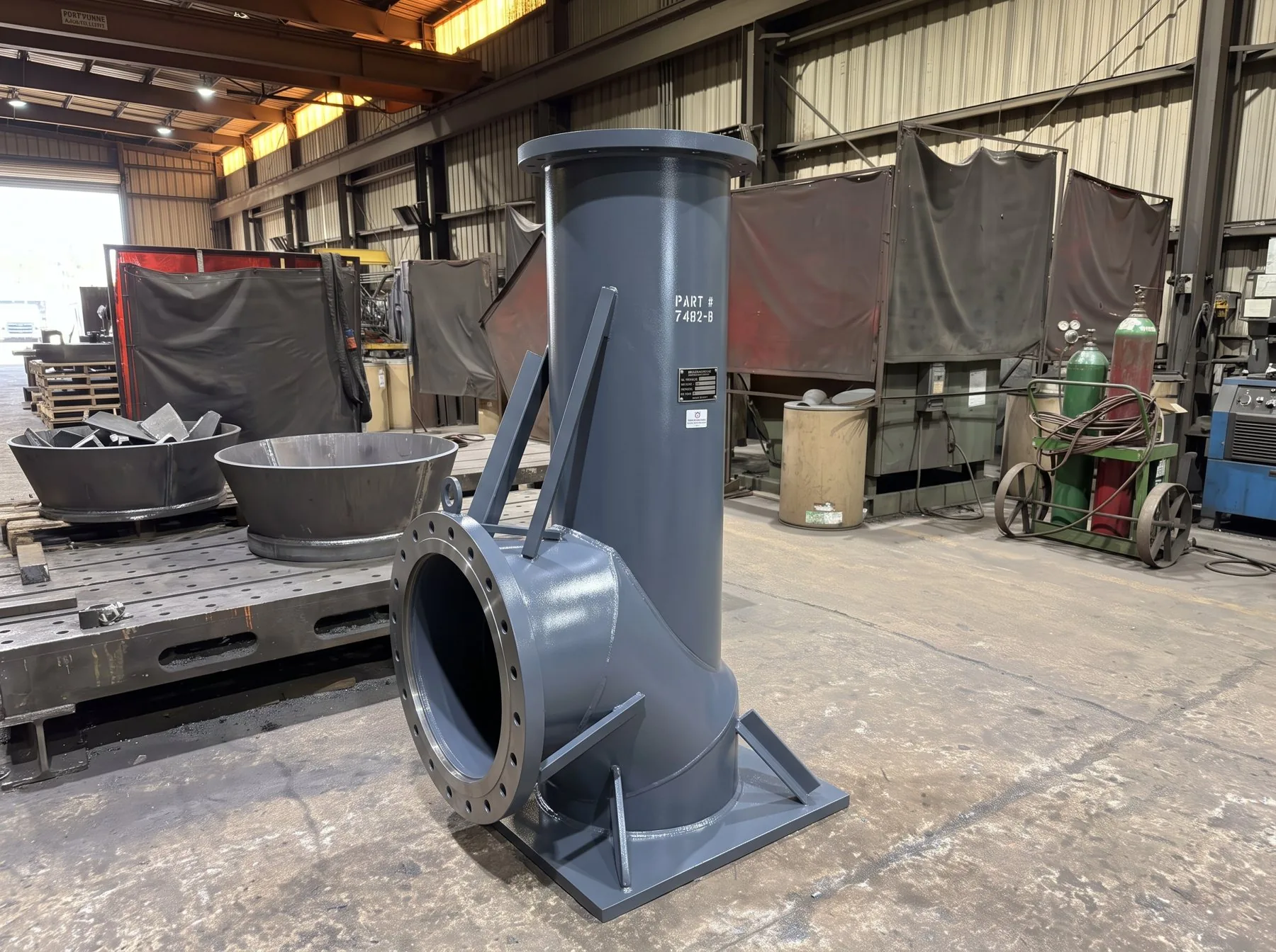 Fabricated discharge head